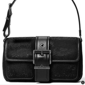 Michael Kors Perforated Black Shoulder Bag
